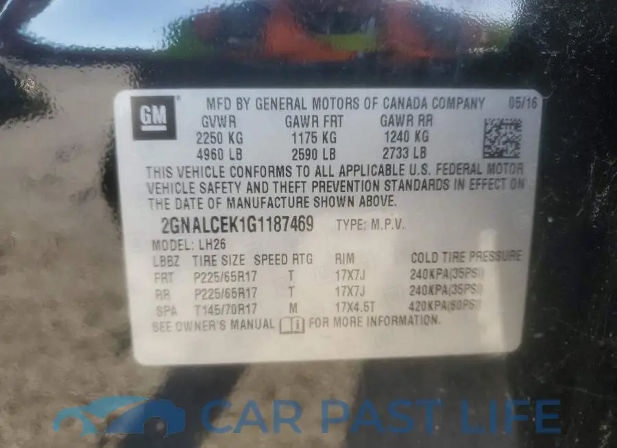 2GNALCEK1G1187469# 13