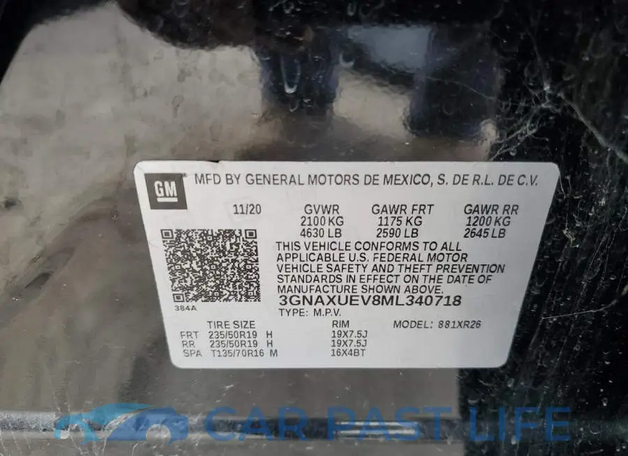 3GNAXUEV8ML340718# 13