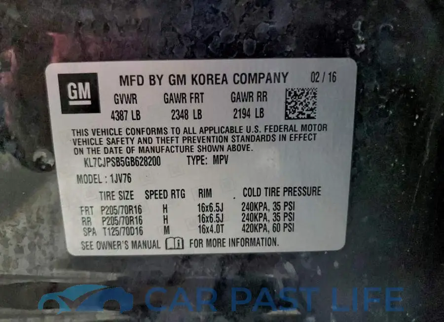 KL7CJPSB5GB628200# 14
