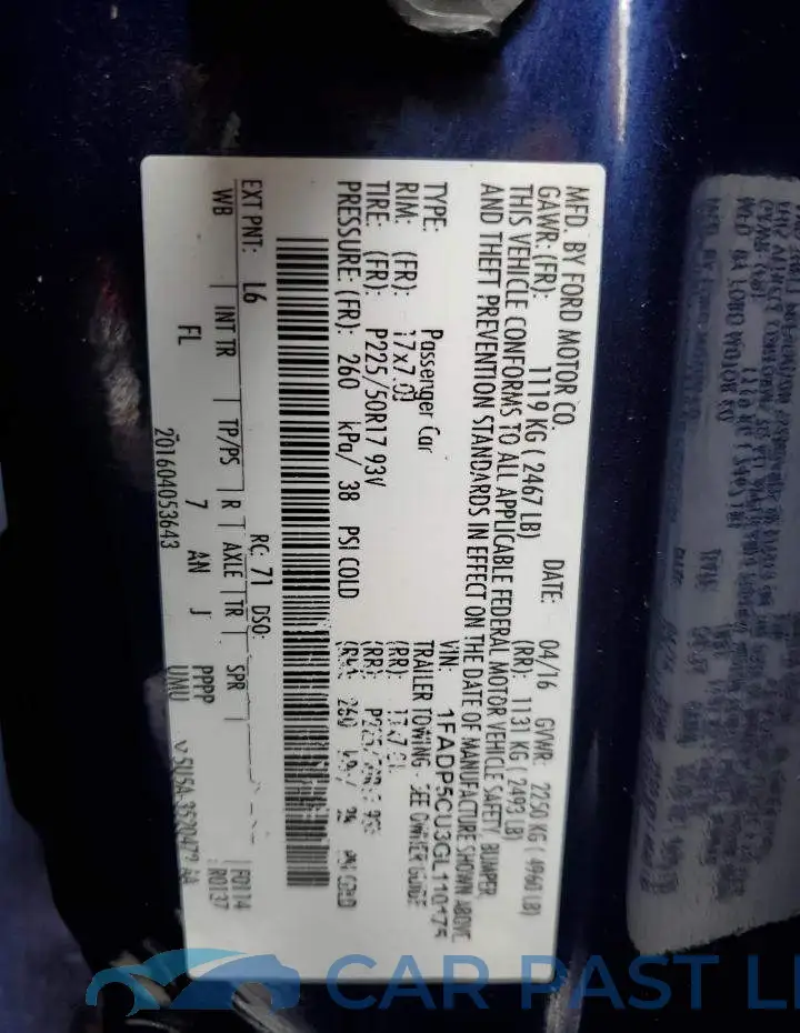1FADP5CU3GL110175# 13