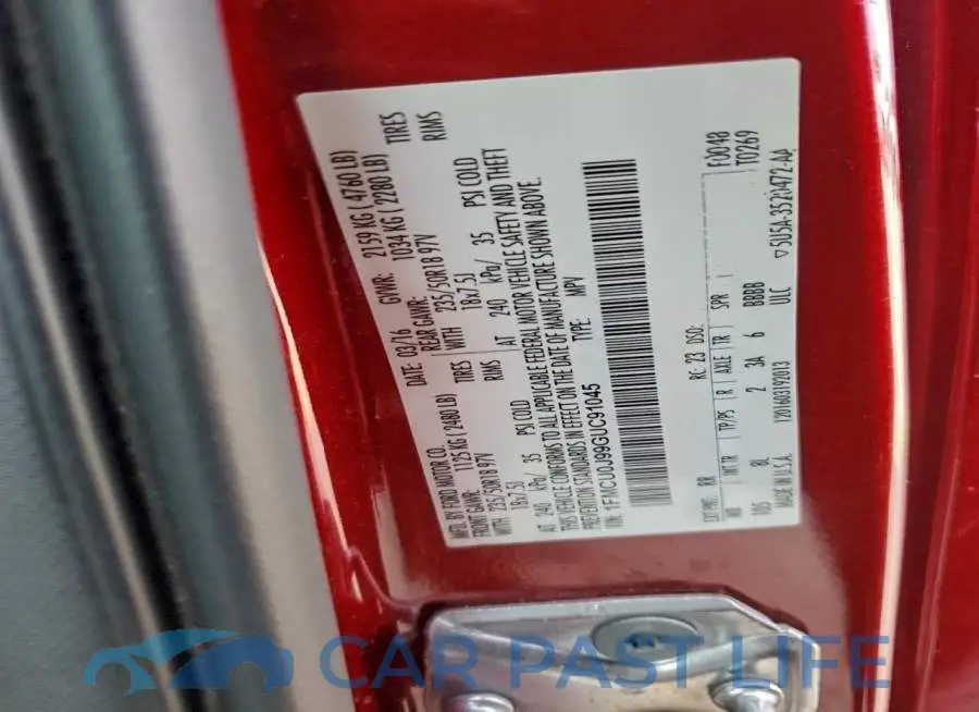 1FMCU0J99GUC91045# 12