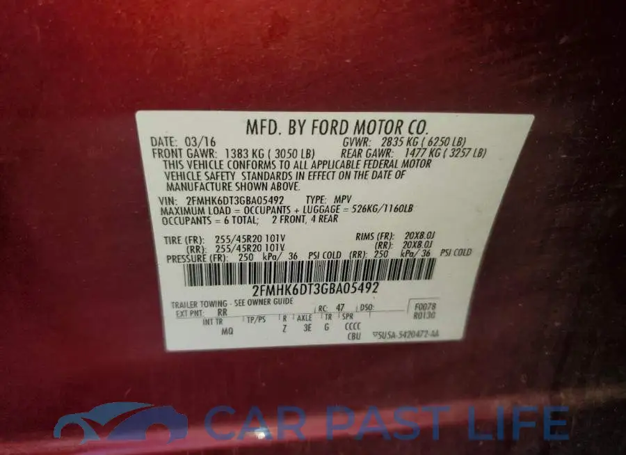 2FMHK6DT3GBA05492# 14