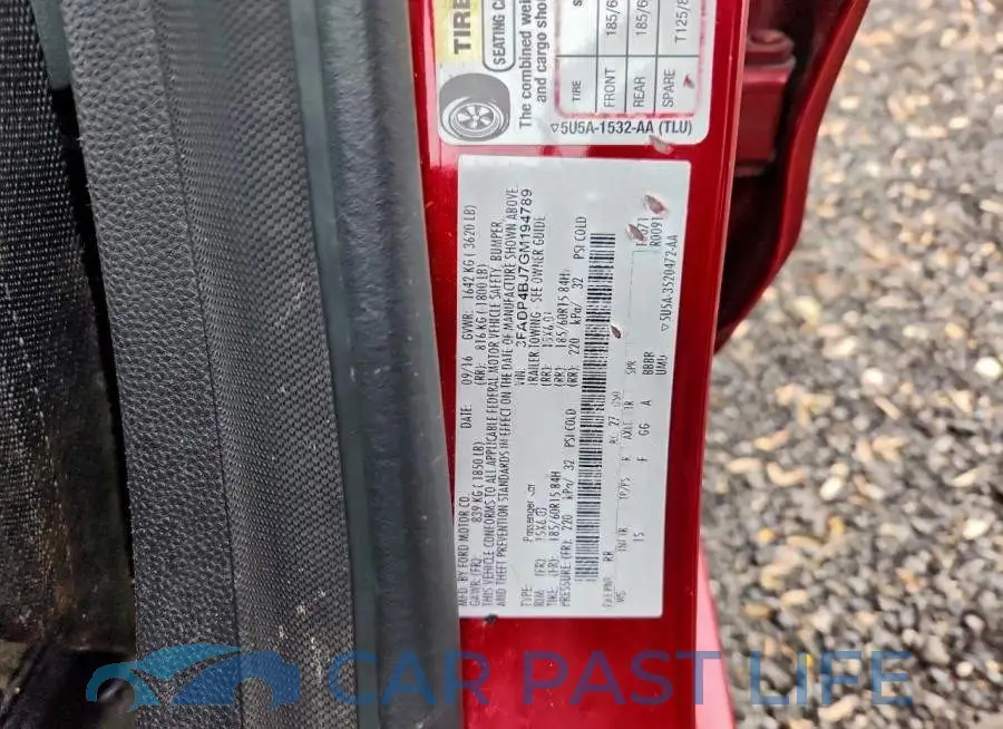 3FADP4BJ7GM194789# 12