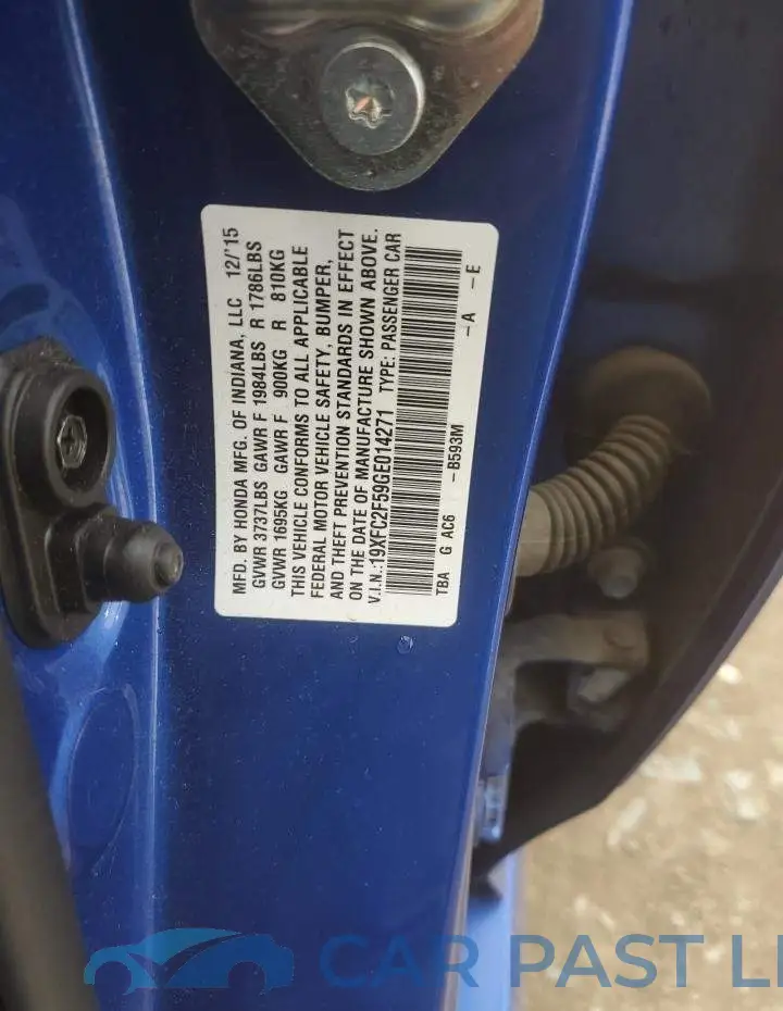 19XFC2F59GE014271# 12