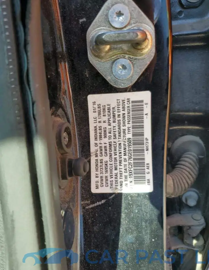 19XFC2F76GE019509# 12