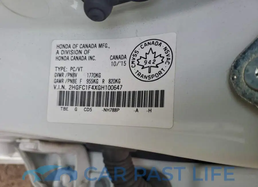 2HGFC1F4XGH100647# 13