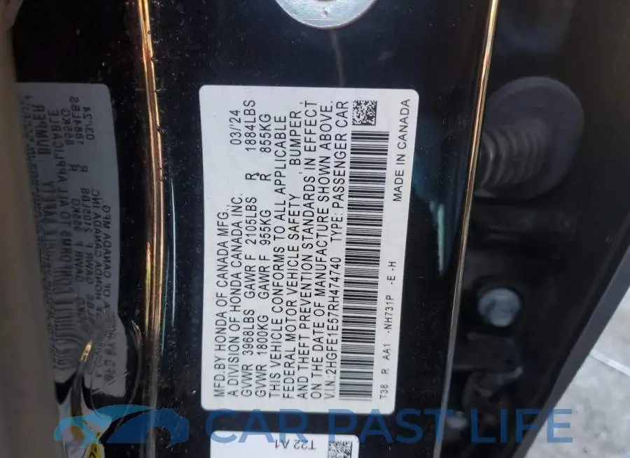 2HGFE1E57RH474740# 12