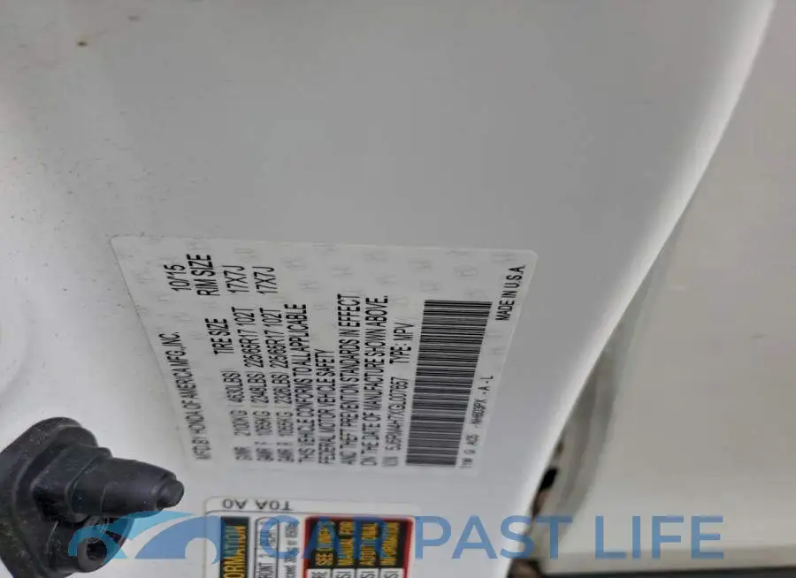 5J6RM4H7XGL007657# 14