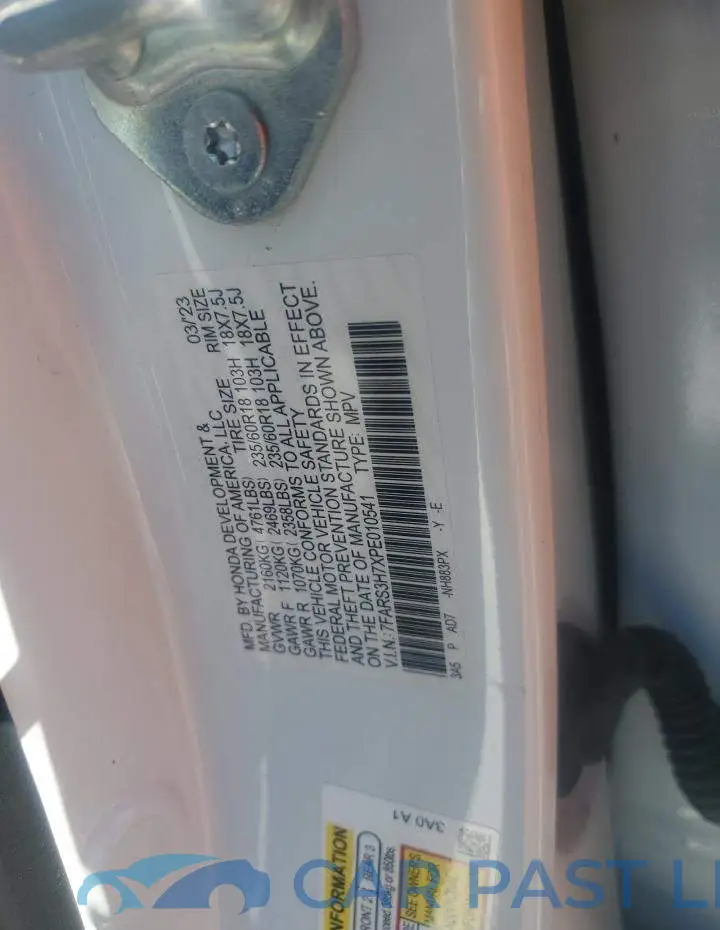 7FARS3H7XPE010541# 12