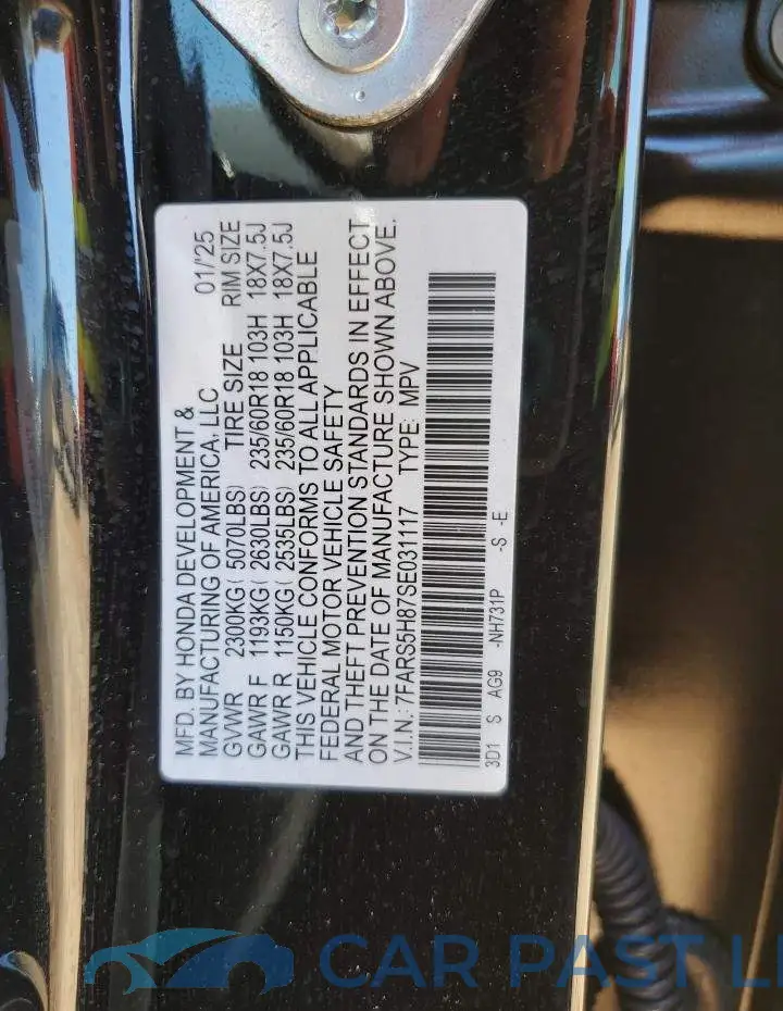 7FARS5H87SE031117# 13
