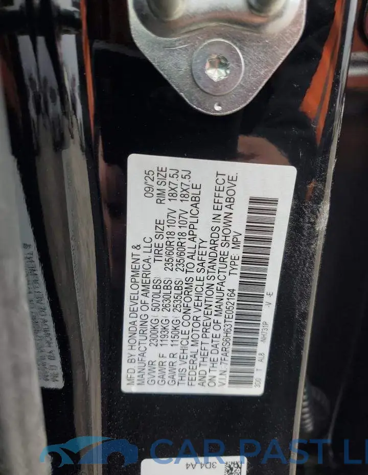 7FARS6H63TE052164# 13