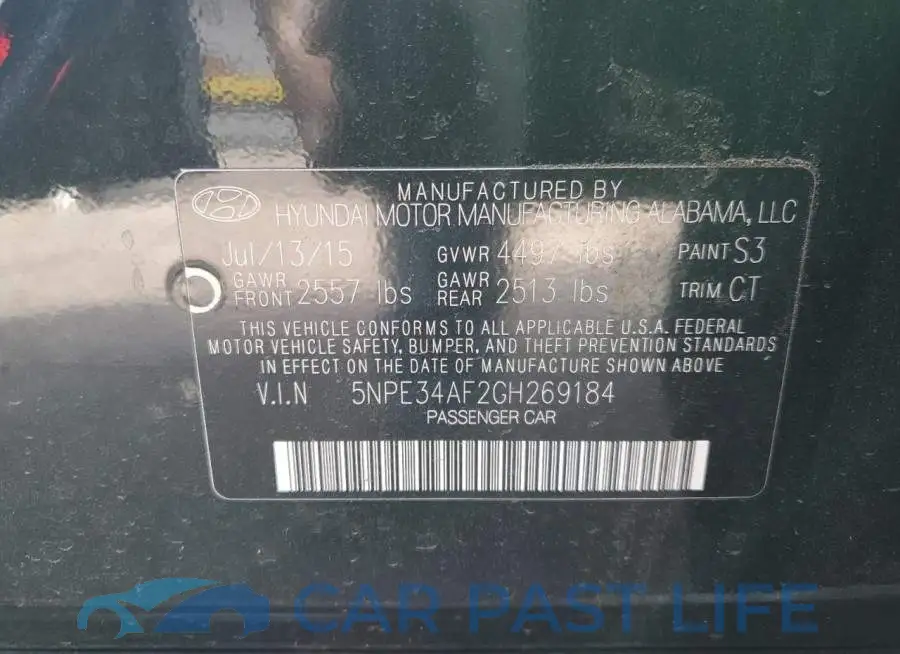 5NPE34AF2GH269184# 12