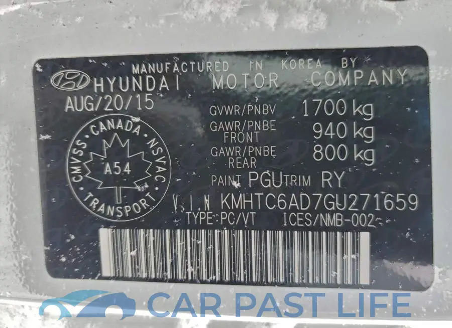 KMHTC6AD7GU271659# 12