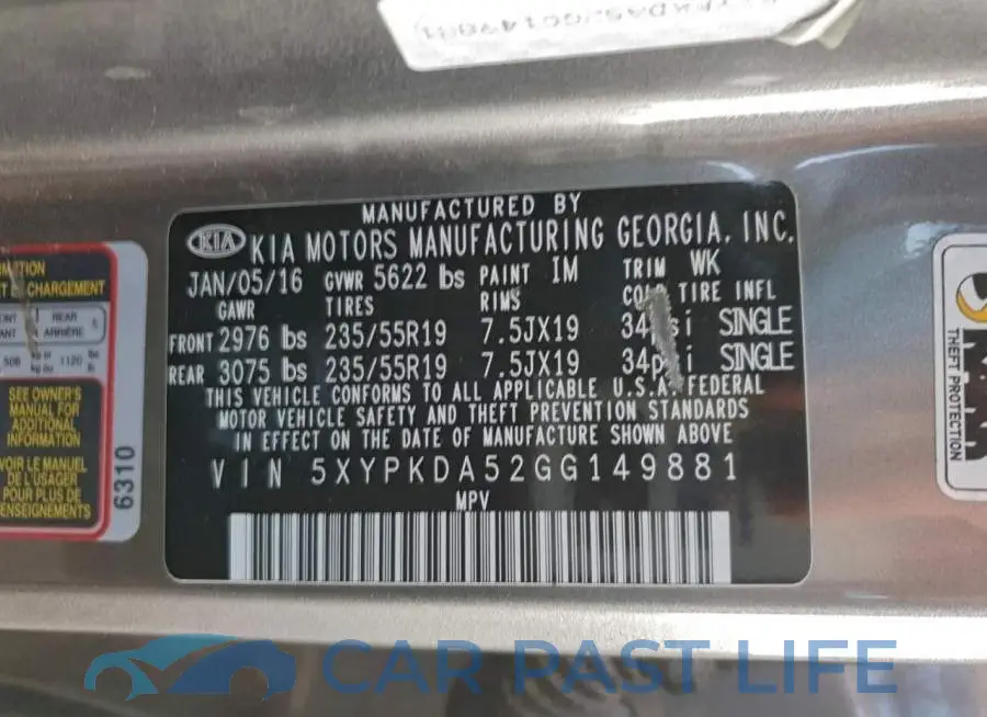 5XYPKDA52GG149881# 13