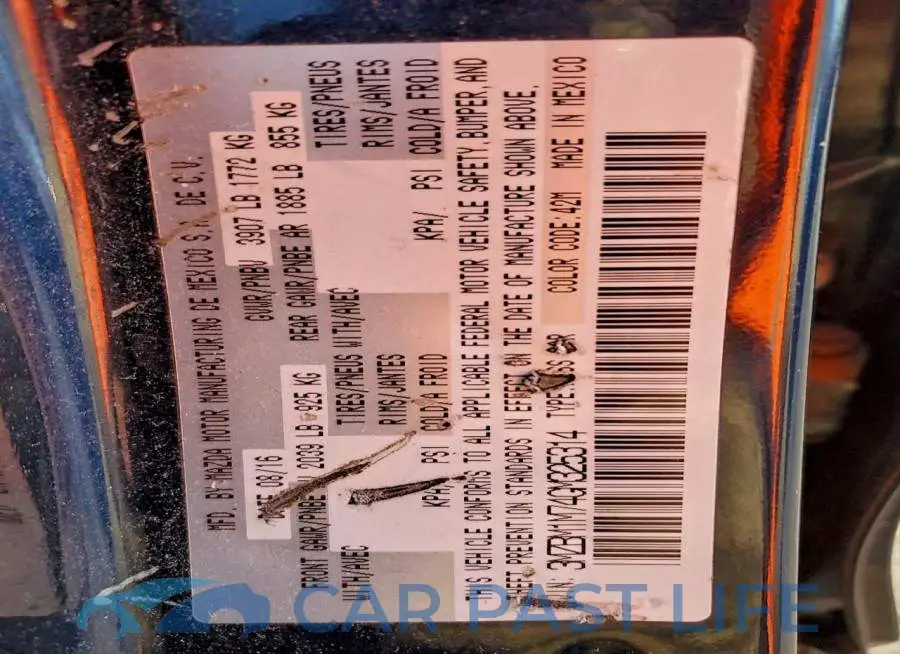 3MZBM1M74GM325314# 12