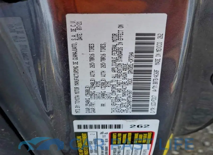 3TYSZ5AN0MT047607# 12