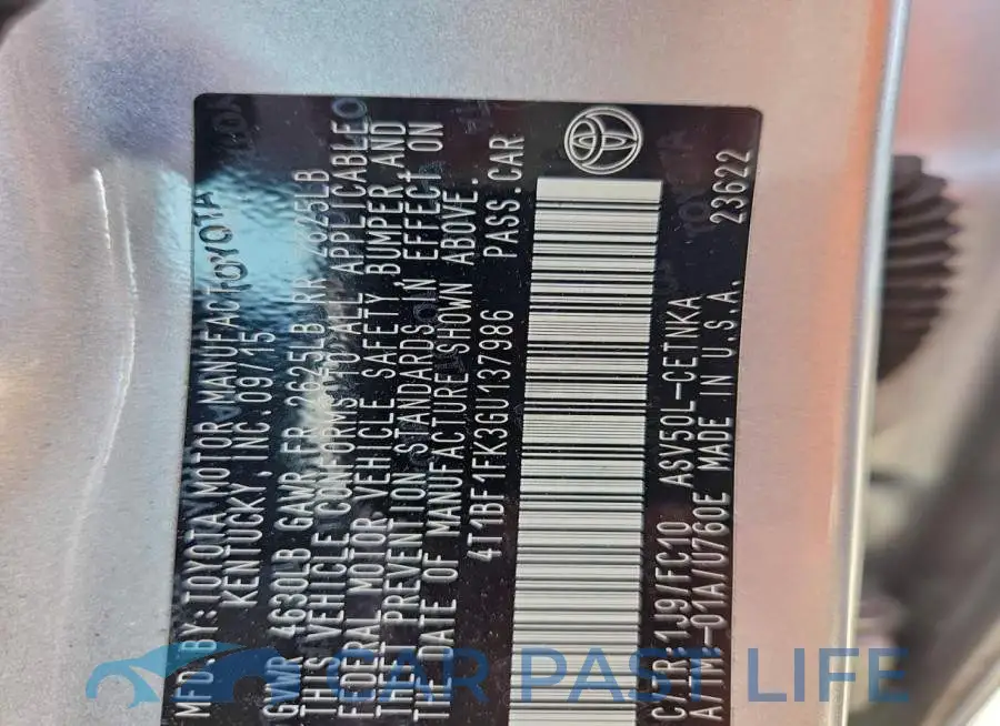 4T1BF1FK3GU137986# 12