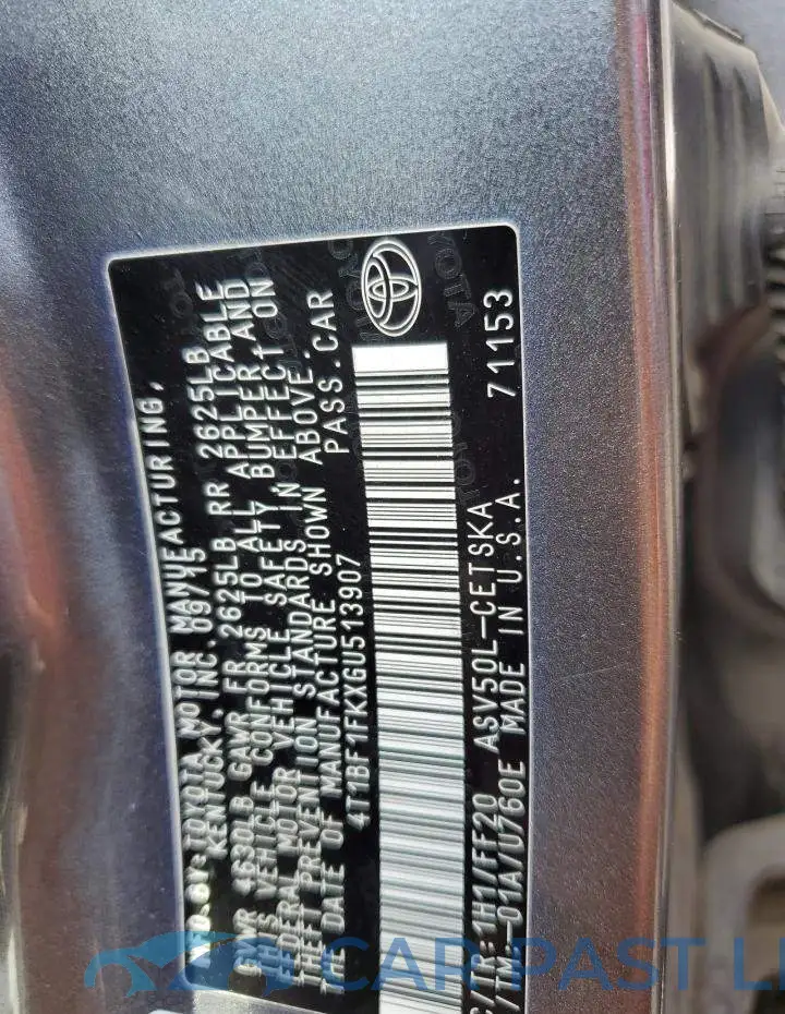 4T1BF1FKXGU513907# 13