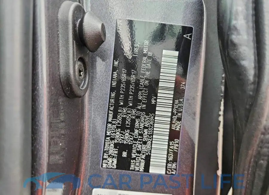 5TDBRKEC1SS236945# 13