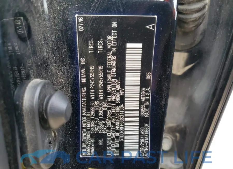 5TDDKRFH9GS314394# 14