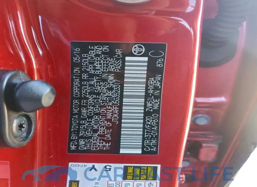 JTDKARFU5G3523317# 12