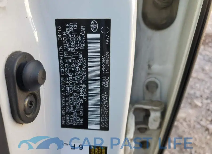 JTDKARFU7G3019237# 12