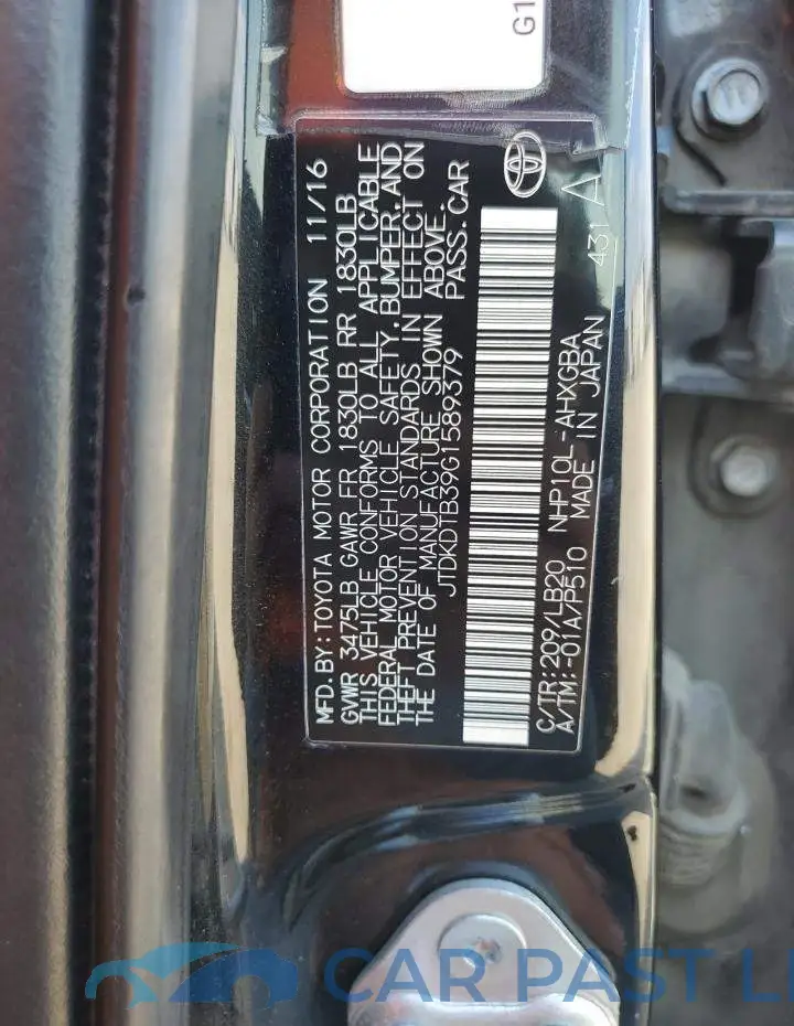 JTDKDTB39G1589379# 14