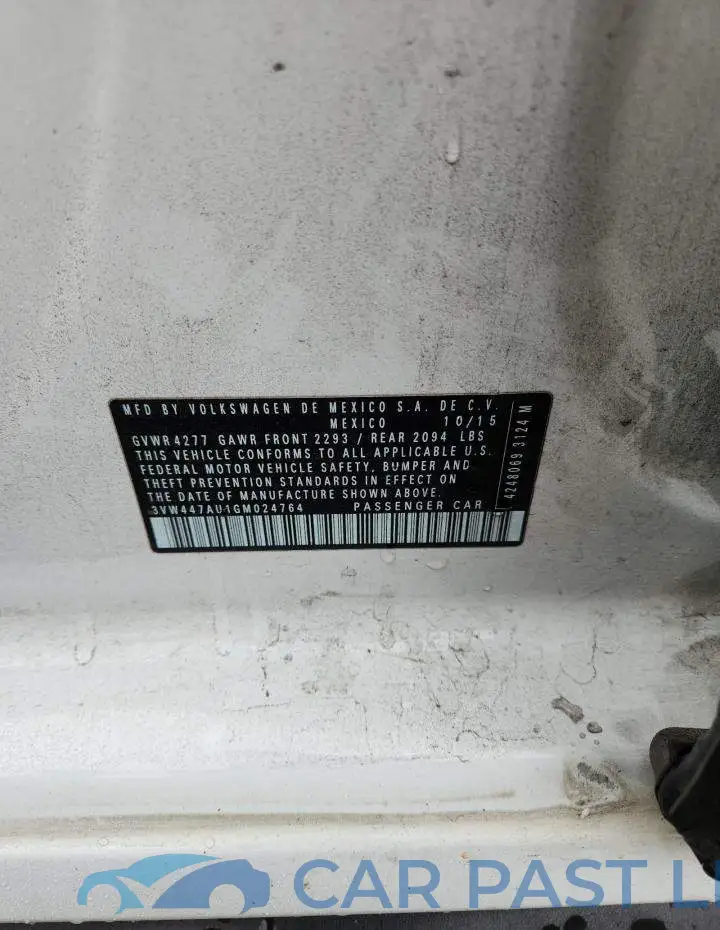 3VW447AU1GM024764# 12