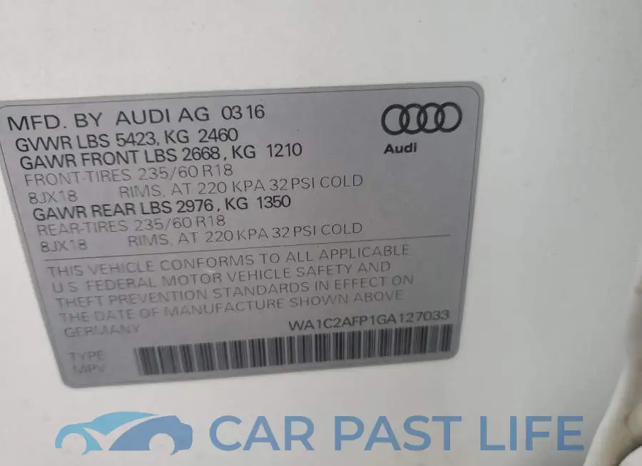 WA1C2AFP1GA127033# 14