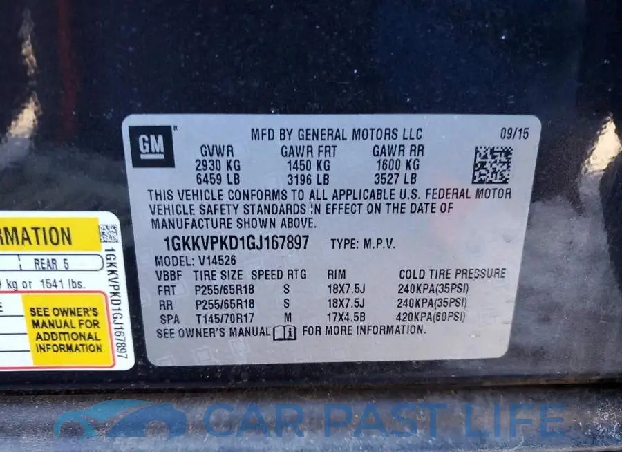 1GKKVPKD1GJ167897# 13