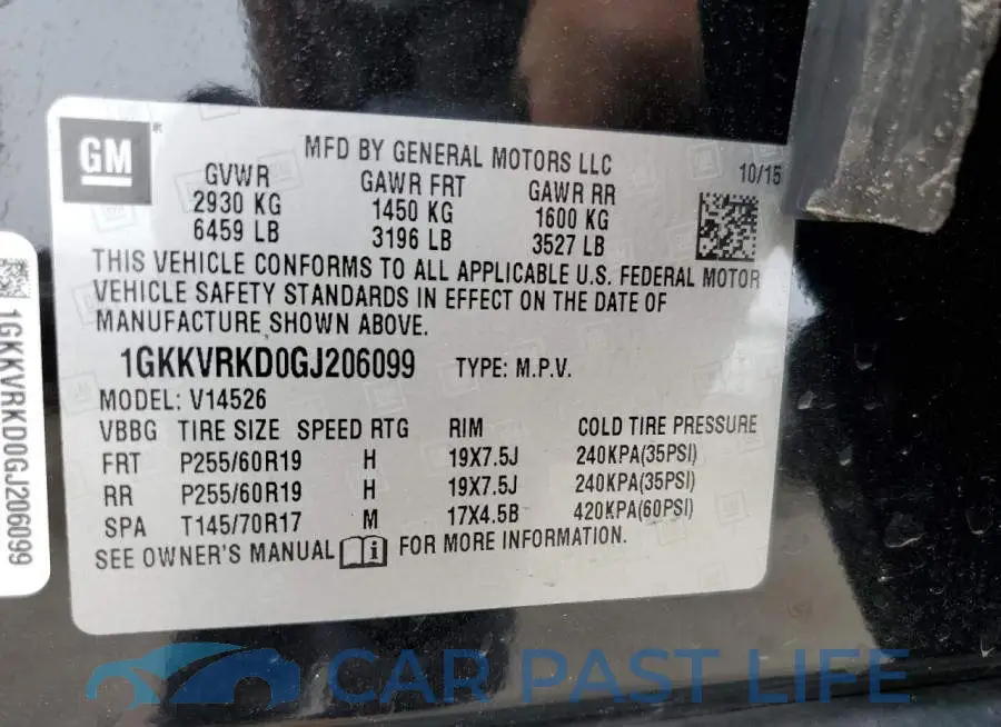 1GKKVRKD0GJ206099# 13