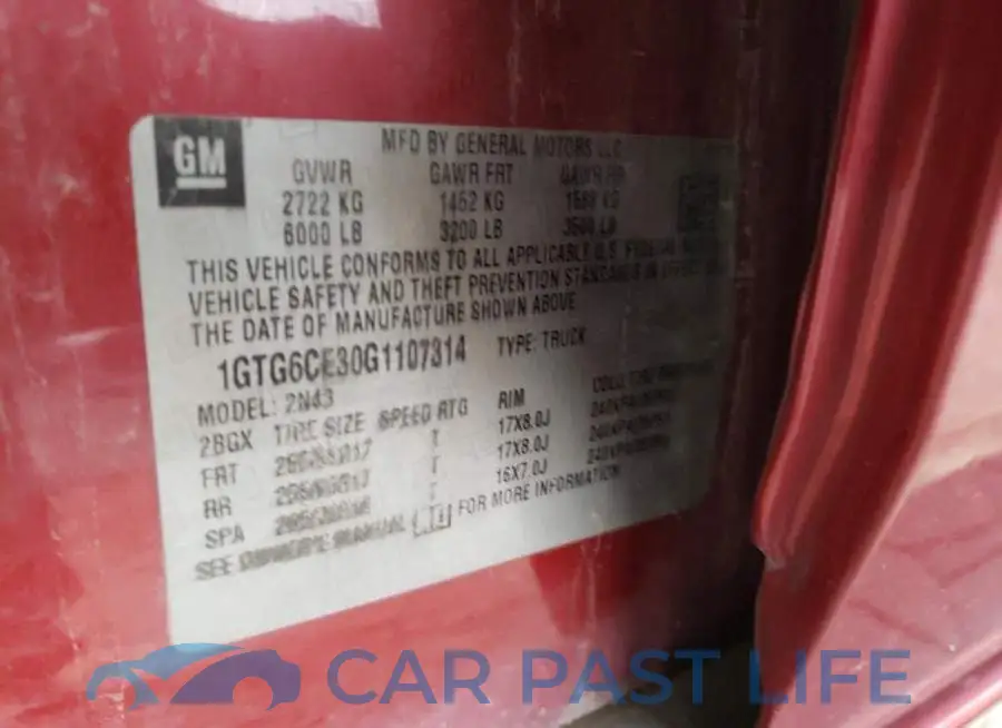 1GTG6CE30G1107314# 12