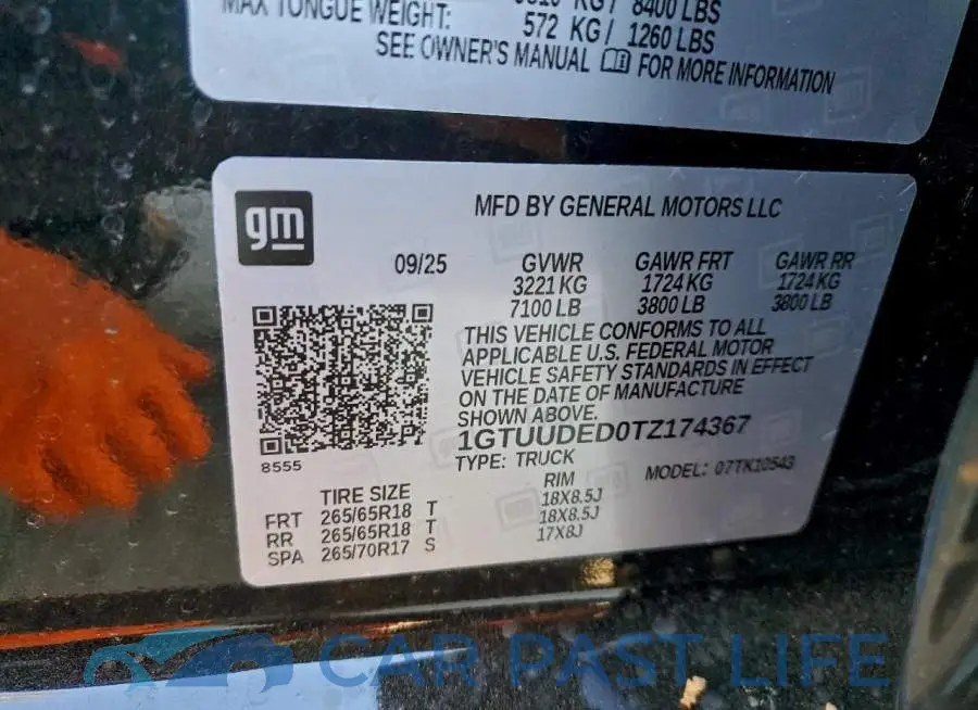1GTUUDED0TZ174367# 12