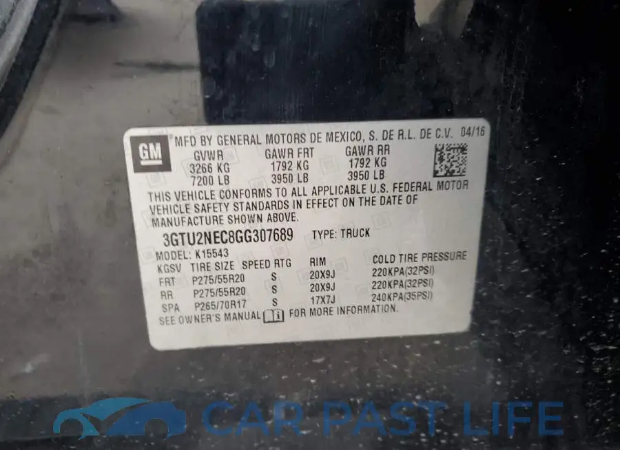 3GTU2NEC8GG307689# 12