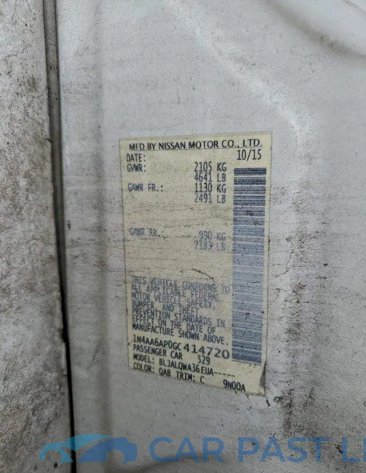 1N4AA6AP0GC414720# 13