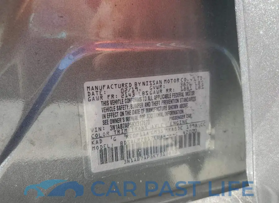 3N1AB7AP5KY317870# 12
