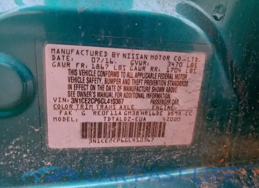 3N1CE2CP6GL410367# 12