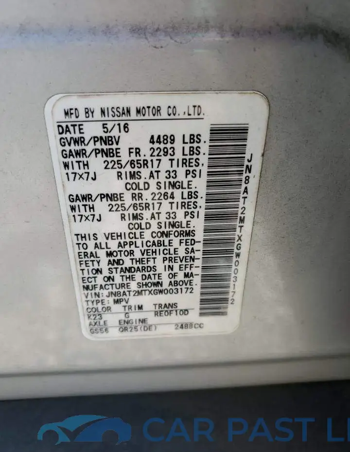 JN8AT2MTXGW003172# 13