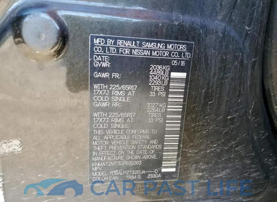 KNMAT2MT3GP699363# 13