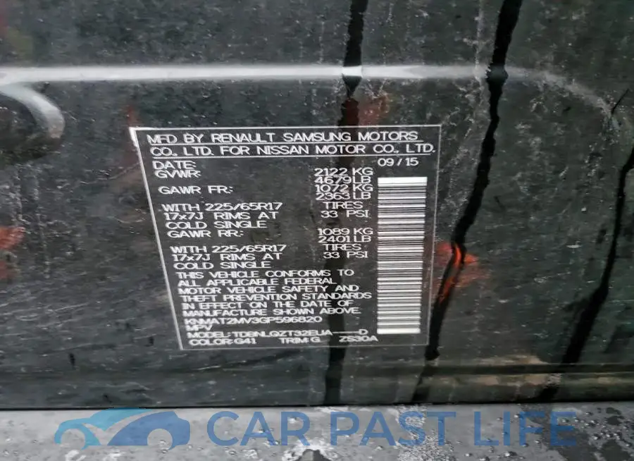 KNMAT2MV3GP596820# 13