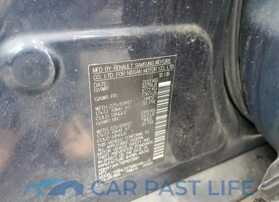 KNMAT2MV7GP637580# 13