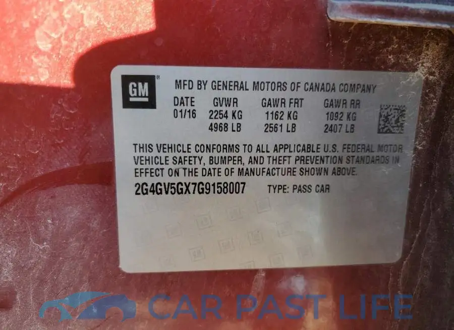 2G4GV5GX7G9158007# 13