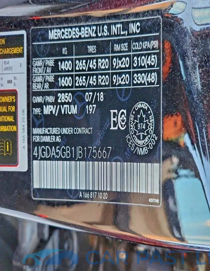 4JGDA5GB1JB175667# 13