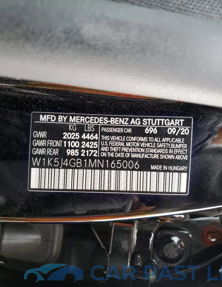 W1K5J4GB1MN165006# 12