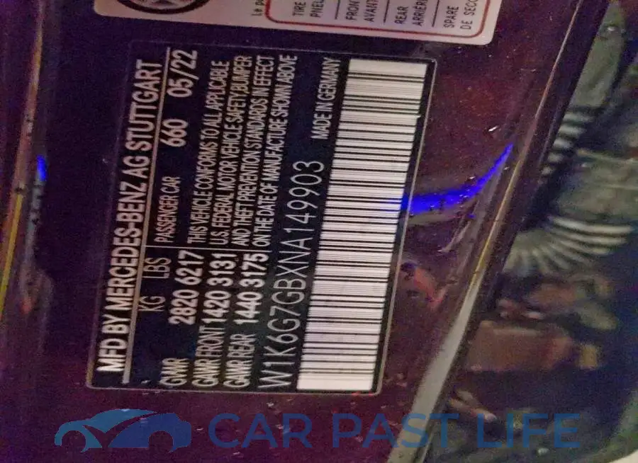 W1K6G7GBXNA149903# 12