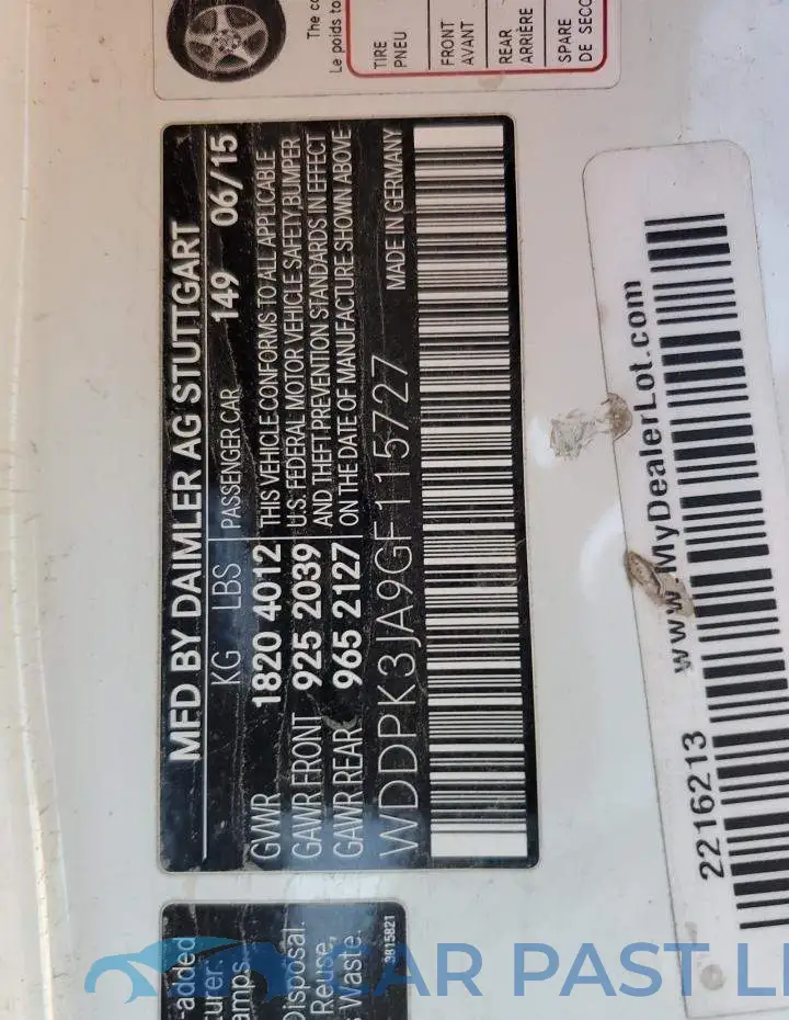 WDDPK3JA9GF115727# 12