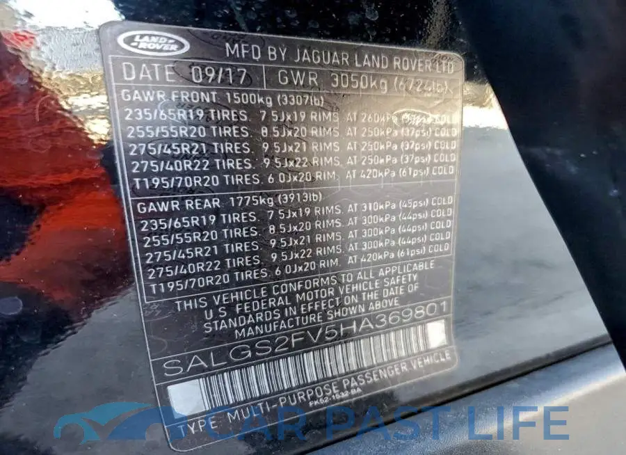 SALGS2FV5HA369801# 13