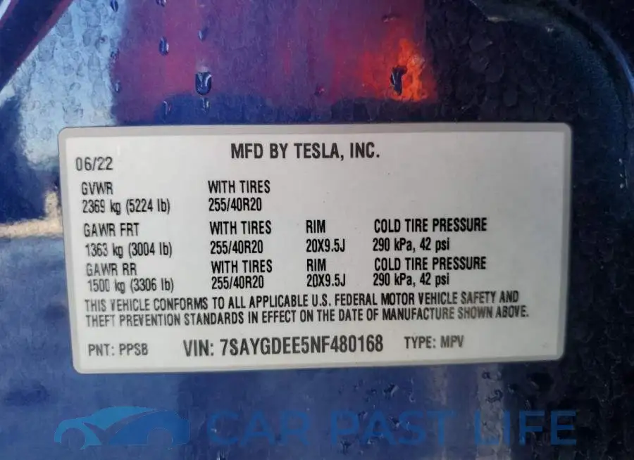 7SAYGDEE5NF480168# 13