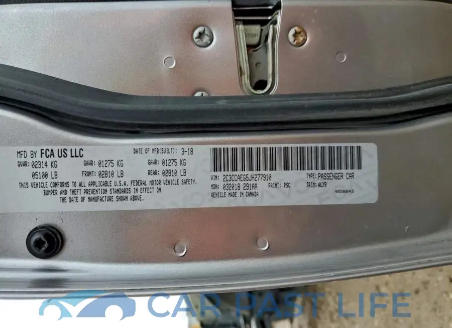 2C3CCAEG5JH277910# 12