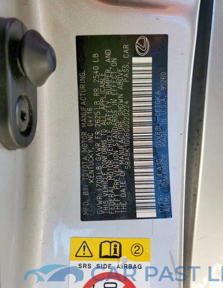58ABK1GG6GU020224# 12